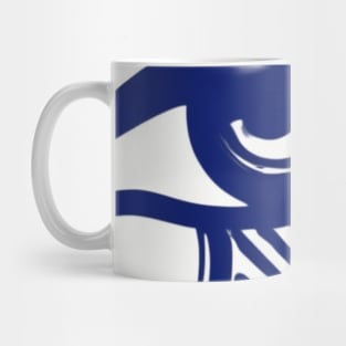 Eye of Horus Royal Blue Shadow Silhouette Anime Style Collection No. 226 Mug